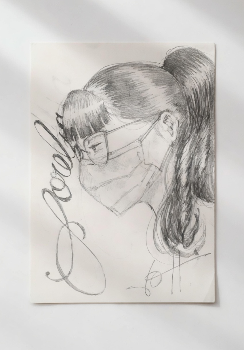 Portrait au crayon — Sorélia