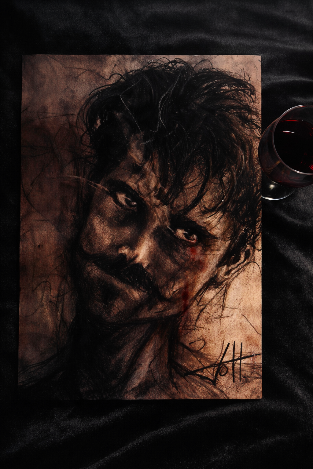 Autoportrait au fusain