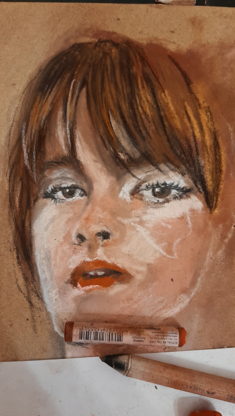 Inachevée (détail) — pastel